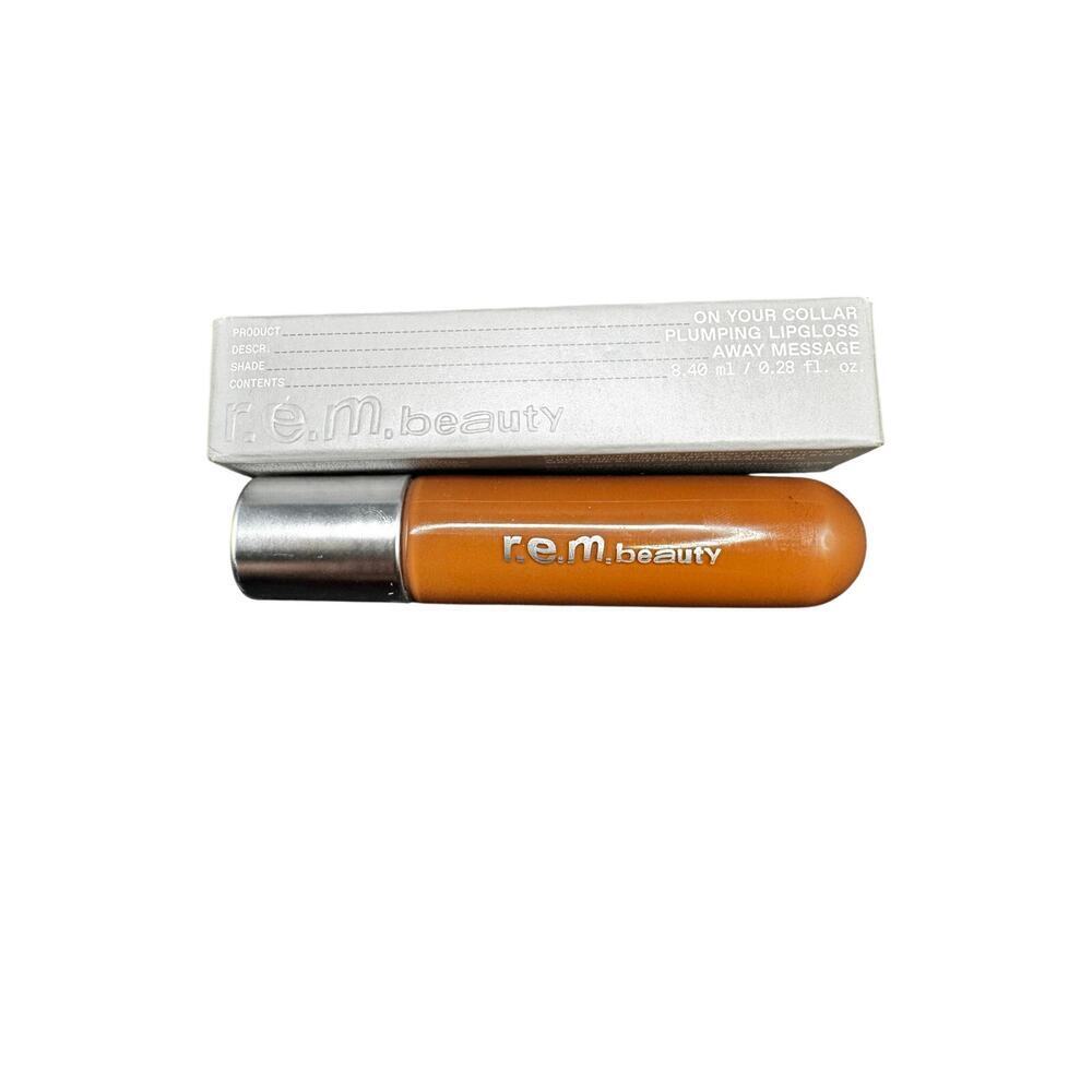 NWT r.e.m. beauty plumping gloss-away message 0.28 fl oz